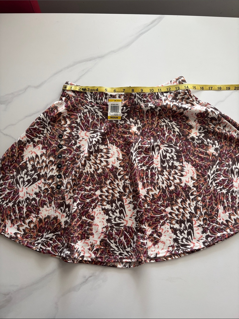 American Rag Brown & Pink Floral Circle Skirt